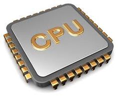 a cpu chip with the word cpu printed on it