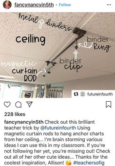 an instagramted photo with the caption'ceiling clutter'written on it