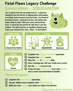 a green poster with instructions on how to use the falafs legy challenge