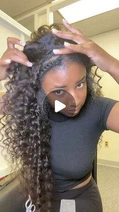 HD lace, 13x6 Half Lace Wig & Bundles on Instagram: "😍Flipped over quick weave using deep wave bundles! Versatile curly hairstyles in summer vibes!🔥  🛒Hair name: “ELF0168” 👉🏾DM for hair link or search name on our bio website  🤑Use $15 OFF Code: “VV15” ✈️Free 24hrs worldwide shipping by DHL or FedEx  👌🏾Pay later with Afterpay PayPal Klarna  —————————————————— 🎀Get your dream hair with our customized wigs and extensions! 🦄Website: www.elfinhair.com . .  . . . . . . #naturalhair  #hairjourney #hairtutorials #explorepage  #satisfyingvideos #blackgirlmagic  #hairstyles #ponytail  #braids#hairextensions#rawhair #blackgirlhairstyles #inspiration  #hairweave #melaninpoppin  #arroganttae #tiktokviral  #naturalhairstyles #ponytailslayer #transformation #straighthair #edges #trendinghair #q Deep Wave With Leave Out, Deep Wave Bundles Hairstyles, Flip Over Method Wig, Quick Weave Hairstyles Flip Over, Half Up Half Down Deep Wave Hair, Half Up Half Down With Wig, Cute Black Hairstyles With Weave, Curly Flip Over Method Quick Weave, Deep Wave Side Part Sew In