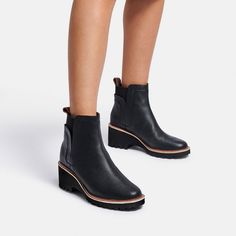 HUEY H2O BOOTS BLACK LEATHER – Dolce Vita Dolce Vita Shoes, Lug Sole, Black Leather Boots, Leather Leggings, Western Outfits, Black Booties, Brown Suede, Bootie, Rain Boots