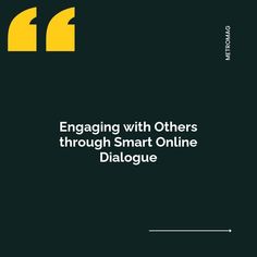 the cover of engaging with others through smart online dialogue, featuring an arrow pointing to