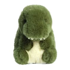 a stuffed animal that is green and white