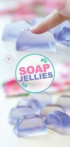 soap jellies are sitting on top of each other with the words soap jellies above them