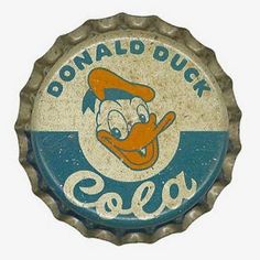 an old soda bottle cap with donald duck on it