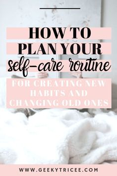 Learn how to start creating healthy habits with a daily self care routine you’ll actually stick to. These tips will help you create a routine for your mornings to get started strong or a nightly routine to end on a great note. Improve your discipline by creating a self care routine schedule you’ll follow every day. Create a self-care routine for beauty, workouts, and skincare. | GeekyTricee #selfcare #habits #success #healthyliving #selflove #personaldevelopment #selfdevelopment Wellness Schedule, Selfcare Habits, Daily Self Care Routine, Creating Healthy Habits, Create A Routine, Create Habits, Routine Schedule, Daily Self Care, Nightly Routine