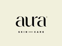 the logo for aura skin care, which has been designed by person and is black on white