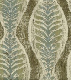 a green and blue leaf pattern on fabric