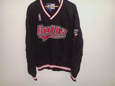 Vintage 90s Starter Chicago Bulls Pullover - Mens XL Colors Show, Varsity Style