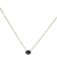 14K Yellow Gold Sapphire Diamond Pendant, Diamond Pendant Necklace, Sapphire Diamond, Diamond Pendant, Jewelry Necklace Pendant, Sapphire, Jewelry Necklaces, Yellow Gold, Pendant Necklace