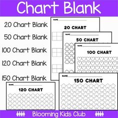 printable chart blanks for kids to use in their homeschool or classroom