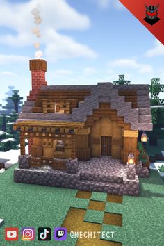 an image of a house in minecraft