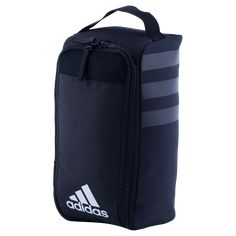 adidas Stadium II Shoe Bag. Storage bag for cleats or other game day accessories. Ventilated main compartment. Loop carry handle. Polyester. Sporty Adidas Bag With Logo, Adidas Sports Bags With Logo, Sporty Adidas Logo Bag, Adidas Gym Bag With Logo, Sporty Adidas Logo Bag For Everyday Use, Functional Adidas Logo Bag, Functional Everyday Adidas Logo Bag, Functional Adidas Everyday Bag, Black Adidas Bag With Logo