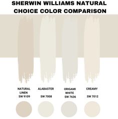 the shades of sherylin williams natural choice color comparison for neutrals and whites