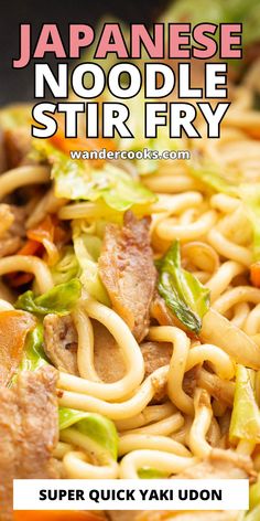 Yaki udon is the ultimate quick and easy dinner – filling, delicious and FAST! Tossed with pork, veggies and a delicious yaki udon sauce, these easy Japanese stir-fried udon noodles are ready in just 20 minutes. Udon Sauce, Japanese Curry Udon, Creamy Italian Sausage Pasta, Dinner Skillet, Indonesian Fried Rice, Stir Fried Noodles, Fried Udon, Yaki Udon, Curry Udon