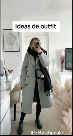 New Look Fashion, New York Outfits, Trip Outfits, Grey Coat, Winter Wardrobe, Look Fashion, Christmas Outfit