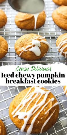 Easy recipe for a soft chewy pumpkin spice cookies, perfect for breakfast or a snack.