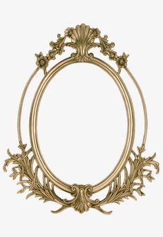 an ornate metal frame on a white background