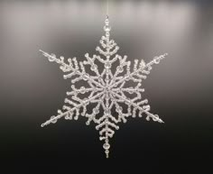 a snowflake hanging from the ceiling