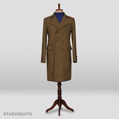 Customer Order Spotlight! Overcoat commissioned by our client from Ohio, United States. Fabric : Royal Brown Heavy Tweed, Buttons : Real Horn Brown, Pocket Accent : Ticket Pocket, Jacket cuff buttons: Five(as per customer's request)  #studiosuits #tweedcoat #longcoat #winterstyle #mensfashion #menswear Designer Single-breasted Tweed Outerwear, Luxury Double-breasted Tweed Blazer, Luxury Double-breasted Tweed Jacket, Designer Tweed Outerwear For Business, Luxury Tailored Double-breasted Tweed Jacket, Designer Tweed Outerwear For Work, Luxury Double-breasted Tweed Outerwear, Luxury Tweed Double-breasted Outerwear, Fitted Luxury Tweed Outerwear