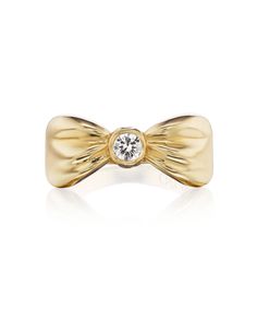 Diamond Bow Ring – AH LLC Party Diamond Ring In Yellow Gold, Party Yellow Gold Diamond Ring, Elegant Yellow Gold Diamond Ring For Party, Luxury Diamond Bow Jewelry, Luxury Bow Jewelry For Anniversary, Diamond Jewelry With Bow For Anniversary, Yellow Gold Bow Jewelry For Wedding, Yellow Gold Wedding Jewelry With Bow, Elegant Bow Ring