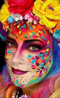 Fireworks Festival, Festival Face, Carnival Makeup, Face Art Makeup, Rio Carnival, Mexico Style, Summer Makeup Looks, Making Faces