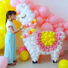 Llama BALLOON MOSAIC digital design template — The Creative Heart Studio Llama Balloon, Teenager Party, Balloon Mosaic, Cactus Party, Llama Birthday, Fiesta Birthday, Balloon Art, Sweet Table, Baby Party