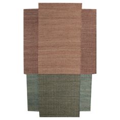 four rugs with different colors and patterns on the bottom one is brown, green, beige