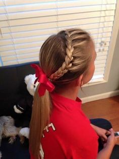 Softball Braids, Trendy Braids, Pony Tails, French Braid Hairstyles, Workout Hairstyles