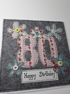 a birthday card with the number 80 on it