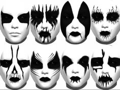 Metalhead Face Paint, Female Corpse Paint, Corpse Paint Men