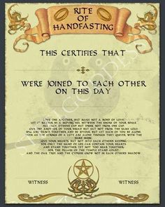 a certificate with an image of a pentagramter and scroll on the front, in gold