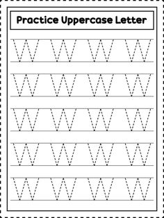 practice uppercase letter worksheet for preschool and pre - k students to practice their handwriting