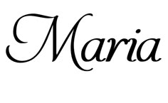 the word maria written in black ink