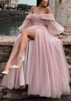 Looking For One Perfect Prom Dress? This Prom Dress is made-to-order by professional tailors. Available In Over 60 Colors. Regular sizes 2 to 16 and plus sizes 14W to 26W. Custom size is also available.More details:Silhouette:Princess.Neckline:Off-the-Shoulder.Sleeve:Sleeveless.Wrap:No.Trend Collections:Petite,Formal.Back Type:Backless.Back Style:Zipper.Embellishment:Pleated,Split.Size:Plus,General.Fabric:Tulle.Length:Sweep Train.Shown Color:Dusty Pink.Fully Lined:Yes.Built_In Bra:Yes.Boning:Yes Corset Dress Formal, Minimal Stil, Ben Ben, A Line Evening Dress, Corset Dress Prom, فستان سهرة, A Line Prom Dresses, Pink Tulle, Dresses Ideas