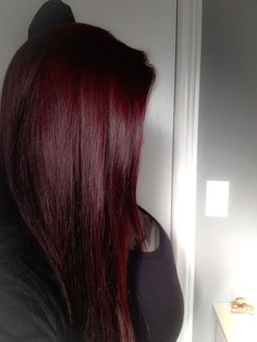 Pelo Color Vino, Dark Red Hair Color, Face Hairstyles, Ombre Burgundy, Long Shag, Wine Red Hair, Wine Hair, Red Hair Inspo, Cherry Hair