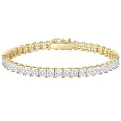 PRICES MAY VARY. 【5A CZ STONES】 Princess cut AAAAA cubic zirconia. Polished 14kt yellow/white gold over S925 sterling silver. 【SAFETY CLASP-4 PRONG SETTING】 Double hook snap fit with one safety clasp. Blends seamlessly into the design. Sturdy for wear, easy to use. And the tennis bracelet sets in 4 prong-setting to prevent the cz stones fall off. 【HYPOALLERGENIC】 Cubic Zirconia set in Lead-free, Eco-friend and hypoallergenic setting. This stunning bracelet is then Gold Plated to ensure a long-la Jewelry Presentation, Zircon Bracelet, Bracelet Tennis, Bracelet Sets, Bracelets Gold, Wedding Bridal Jewellery, Square Diamond, Cz Stone, Tennis Bracelet