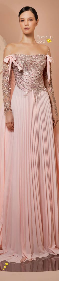 #ZiadNakad #Spring2025 #Collection2025 #Runway #SparklyGold #HauteCouture #Fashion Zuhair Murad Haute Couture 2022 2023, Luxury Pink Couture Evening Dress, Ziad Nakad 2024 Haute Couture, Indian Couture Week 2022, Coktail Dress, Ziad Nakad 2022 Haute Couture, Haute Couture Gowns, Fancy Frocks