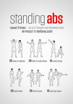 a poster with instructions for standing abss