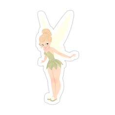 a cartoon tinkerbell sticker on a white background