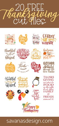 the 25 free thanksgiving cut files