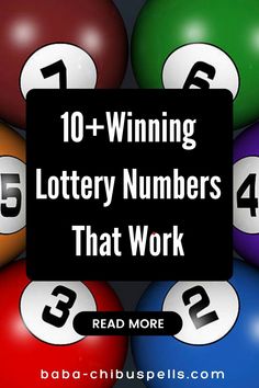 the words 10 winning lottery numbers that work