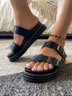 Step up sunny-day ensembles with these sleek sandals boasting a versatile solid hue and secure buckle closure.1.98" heelBuckle closurePU upperMan-made liningMan-made sole Quoi Porter, Sandals Outfit, Wide Width Shoes, Buckle Sandals, Shoes Shoes, Outfits Ideas