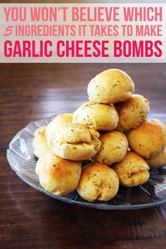 Making these garlic cheese bombs will definitely be the most productive 20 minutes of your life. Garlic And Herb Cream Cheese Recipes, Pillsbury Biscuit Garlic Butter Cheese Balls, Garlic Cheese Bombshell, Pillsbury Biscuit Garlic Butter Cheese, Pilsbury Biscuit Garlic Butter Cheese, Cooking Bread, Savory Pastry, Ham Recipes