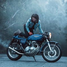 Lonely Road, Honda Cb400, Motorcycle Photography, Motorbike Girl, Bike Photoshoot