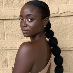 Why Are Black Girls Loving Bubble Braids? - UNRULY Natural Bubble Ponytail, Afro Bubble Ponytail, Bubble Braid Ponytail Black Women, Bubble Hairstyle Natural Hair, 4c Bubble Ponytail, Bubble Ponytail Natural Hair, Bubble Braids Natural Hair, Low Bubble Ponytail, Bubble Braid Black Women