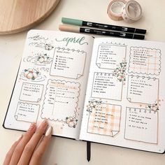 Cute Journal Ideas, Bujo Calendar, Ide Jurnal, Cute Journal