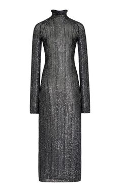 Alaia Dress, Azzedine Alaïa, High Neck Maxi Dress, Grey Maxi Dress, Style Board, Moda Operandi, Perfect Dress, Knit Dress, Evening Dresses