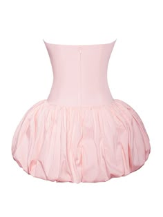 Pink Unique Dress, Pink Fancy Dress, Elegant Pink Dress, Pink Dress Outfit, Bubble Hem Dress, Plt Dresses, Satin Corset Dress, Pink Corset, Bubble Hem