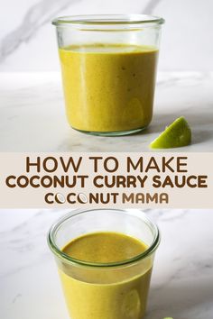 This simple coconut curry sauce is easy to make and comes together in under 5 minutes. This sauce can be made ahead and frozen for later use and is a stable I keep on hand for quick, easy, and tasty meals! Thai Coconut Curry Sauce, Simple Coconut Curry, Coconut Curry Sauce Recipe, Vegan Curry Sauce, Easy Curry Sauce, Easy Coconut Curry, Curry Sauce Recipe, Low Carb Curry, Soy Sauce Substitute